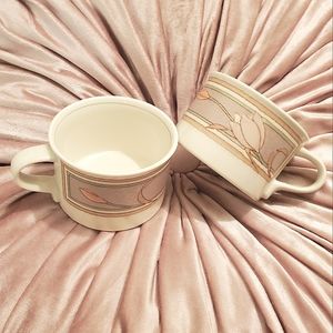 Set of Mikasa Intaglio Meadow Sun small vintage cups